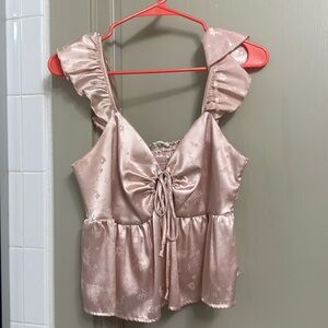 Altered state ruffled sleeve top